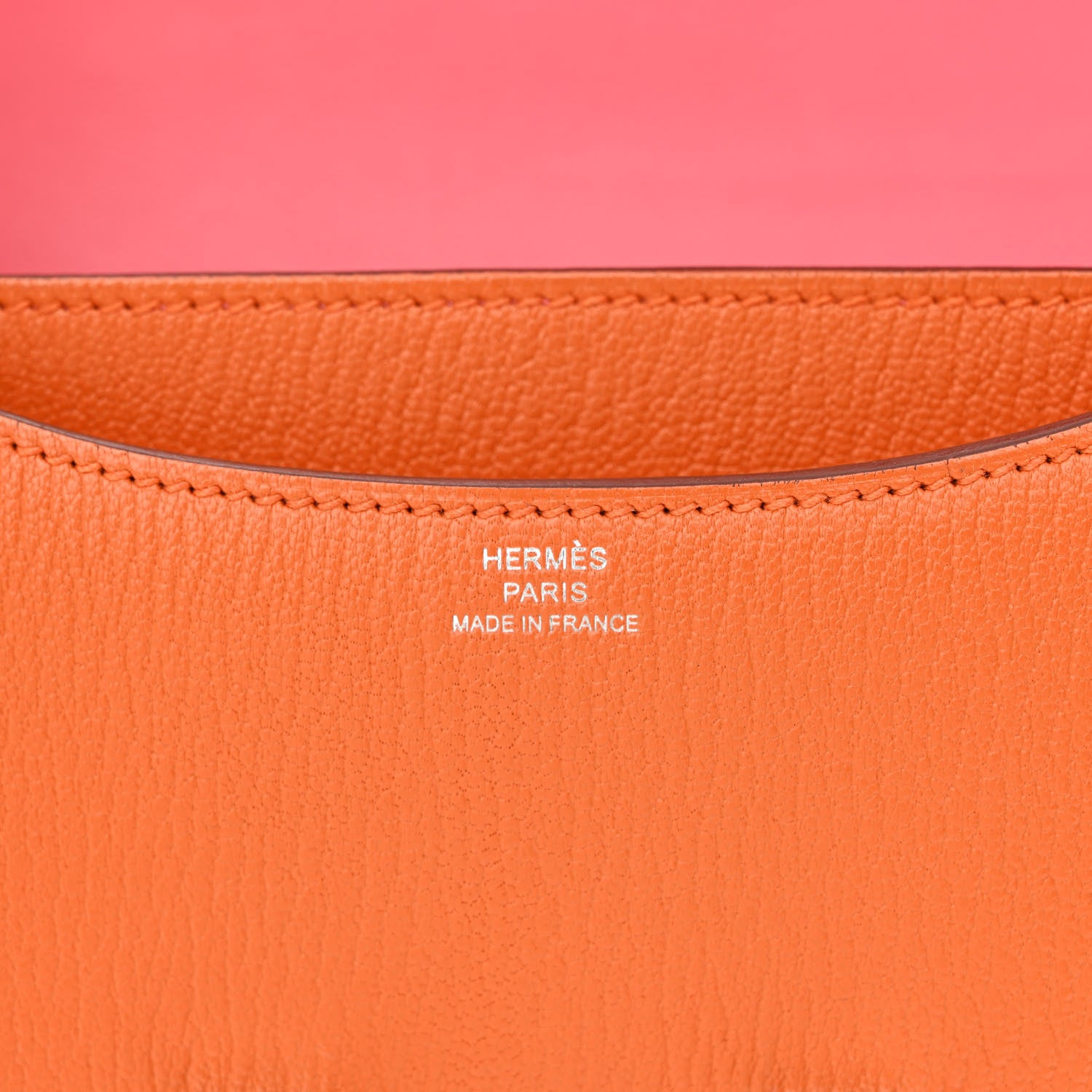 Hermes Chevre Mysore Verso Constance 18 Orange Rose Lipstick 6 of 11