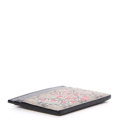Gucci GG Supreme Monogram Kingsnake Card Holder Beige Black 4 of 7