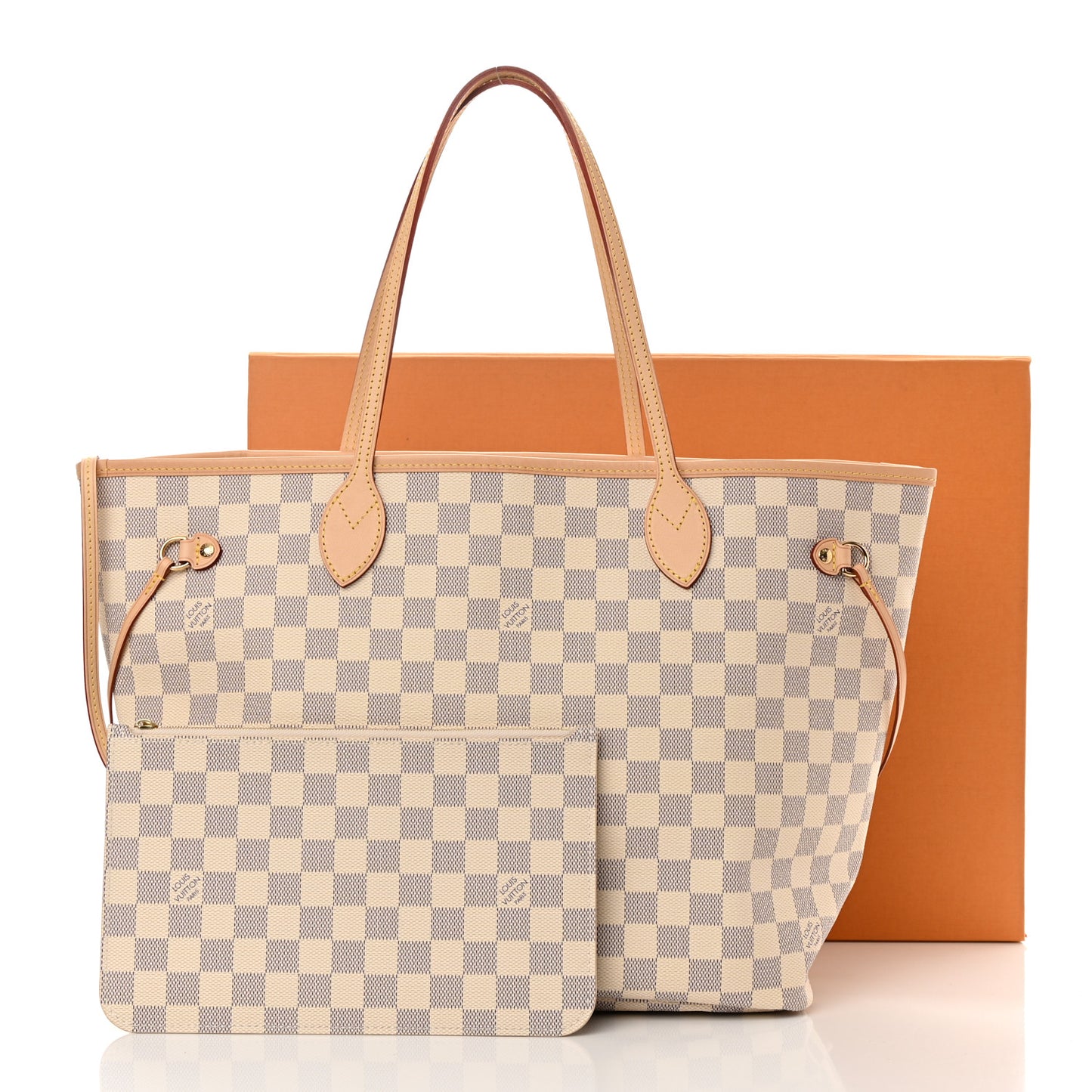 Damier Azur Neo Neverfull MM Rose Ballerine