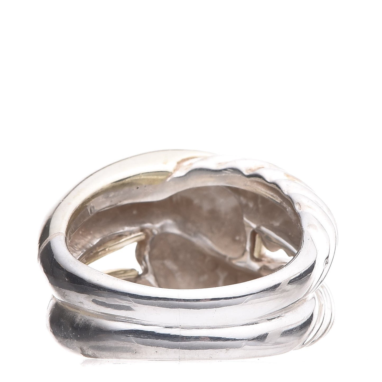 Sterling Silver 18K Yellow Gold Single Loop Labyrinth 51 5.75