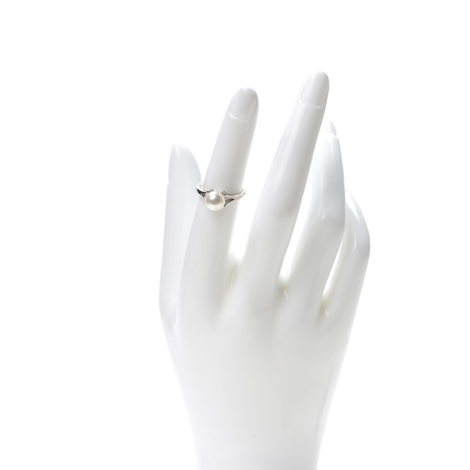 Mikimoto 14K White Gold Akoya Pearl 7mm Ring 51 5.75 2 of 5