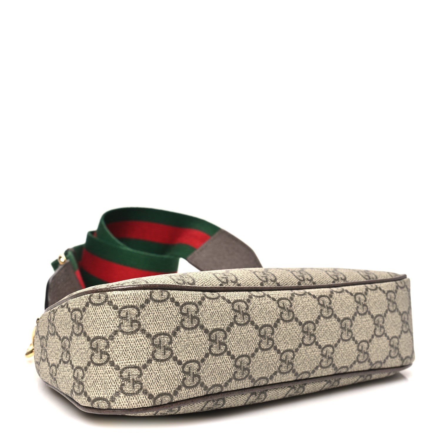 Gucci GG Supreme Monogram Textured Dollar Calfskin Web Small Ophidia GG Handbag Beige Ebony New Acero 4 of 11