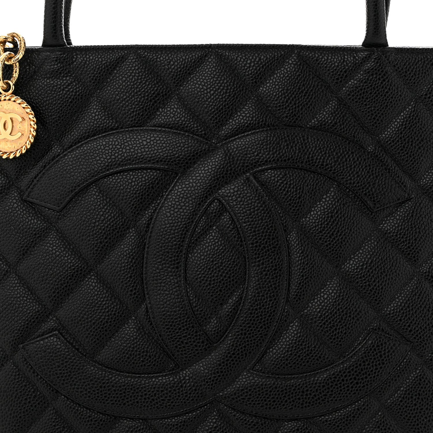 Chanel Caviar Quilted Medallion Tote Black 8 of 10