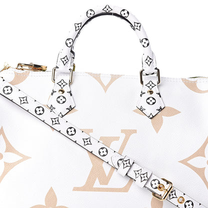 Louis Vuitton Monogram Giant Speedy Bandouliere 30 Kaki Beige 6 of 8