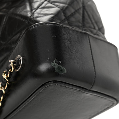 Chanel Aged Calfskin Quilted Gabrielle Backpack Black 15 of 15