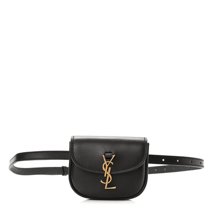 Saint Laurent Smooth Calfskin Mini Classic Monogram Kaia Belt Black 1 of 8