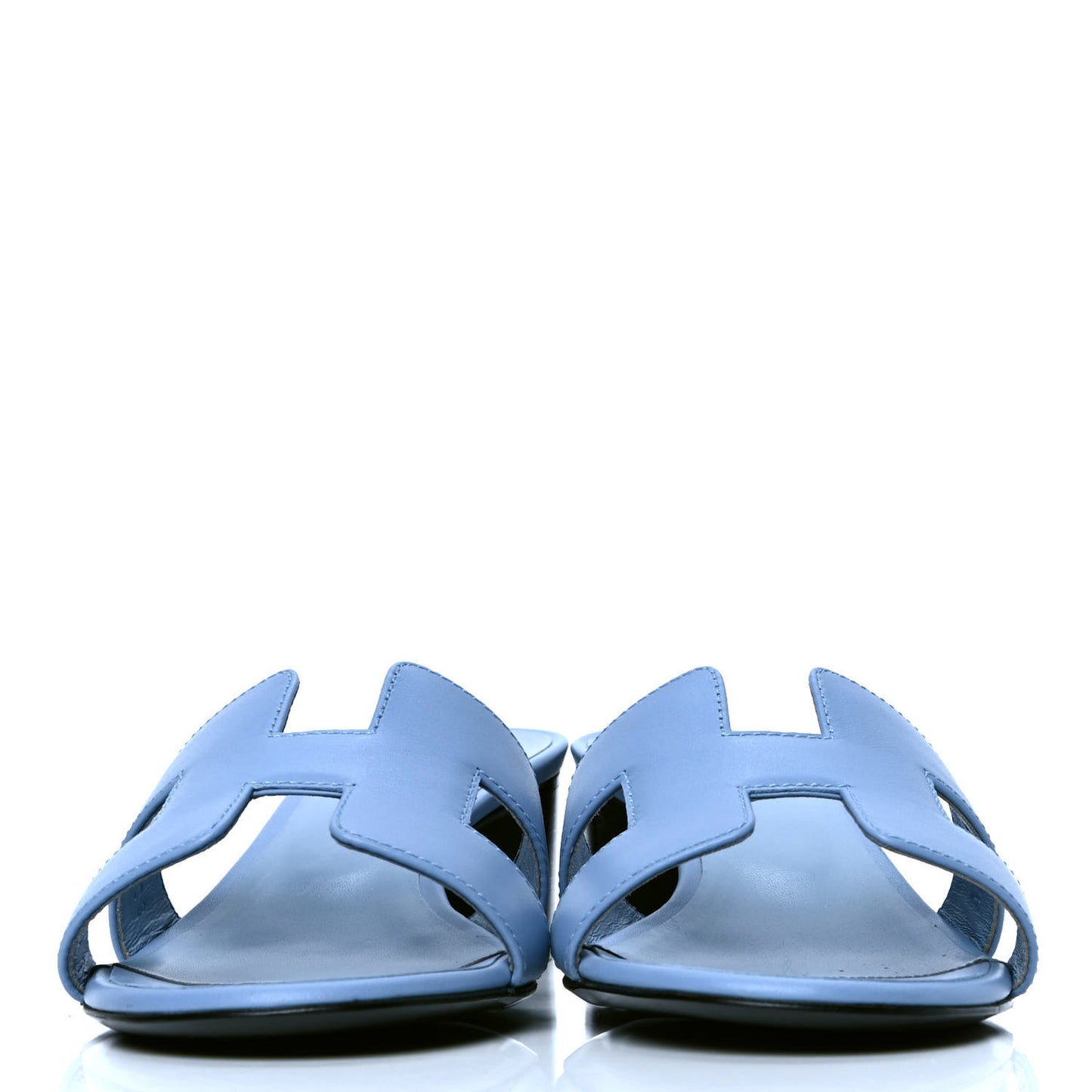 Calfskin Oasis Sandals 37 Bleu Cleuet