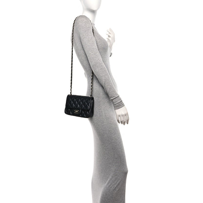 Chanel Lambskin Quilted Mini Square Flap Black 2 of 10