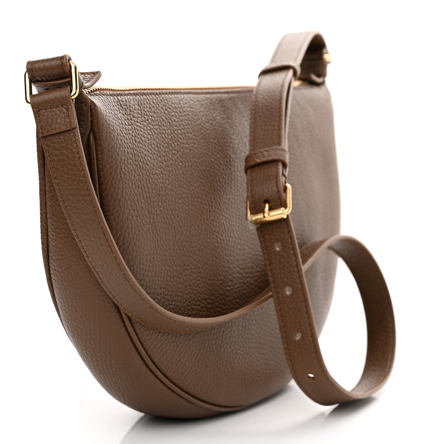 Burberry Grained Calfskin All Soft Sling Shoulder Bag Earth 3 of 11