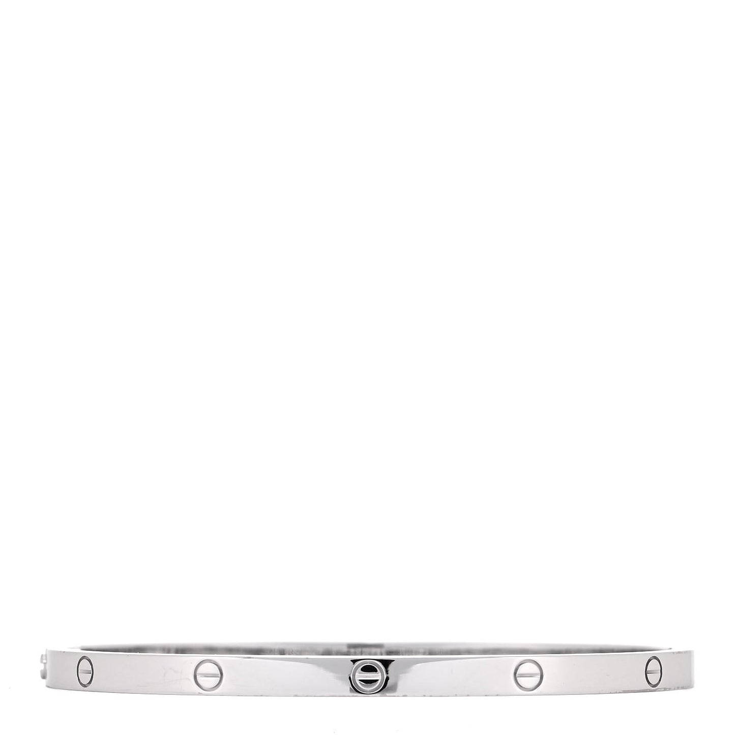 18K White Gold Small LOVE Bracelet 17
