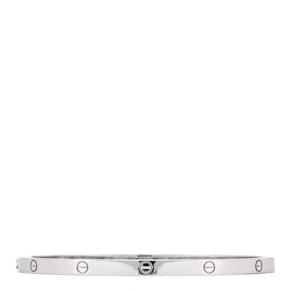 Cartier 18K White Gold Small LOVE Bracelet 17 3 of 7