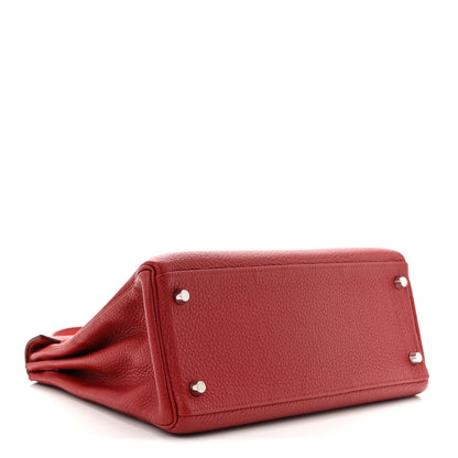 Hermes Taurillon Clemence Kelly Retourne 28 Rouge Garance 4 of 10
