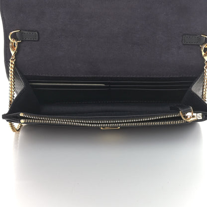 Fendi Vitello Flamingo Tube Wallet on Chain Black 5 of 10