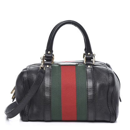 Gucci Calfskin Vintage Web Small Boston Black 1 of 21