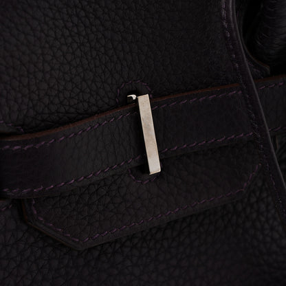 Hermes Taurillon Clemence Birkin 35 Raisin 11 of 15