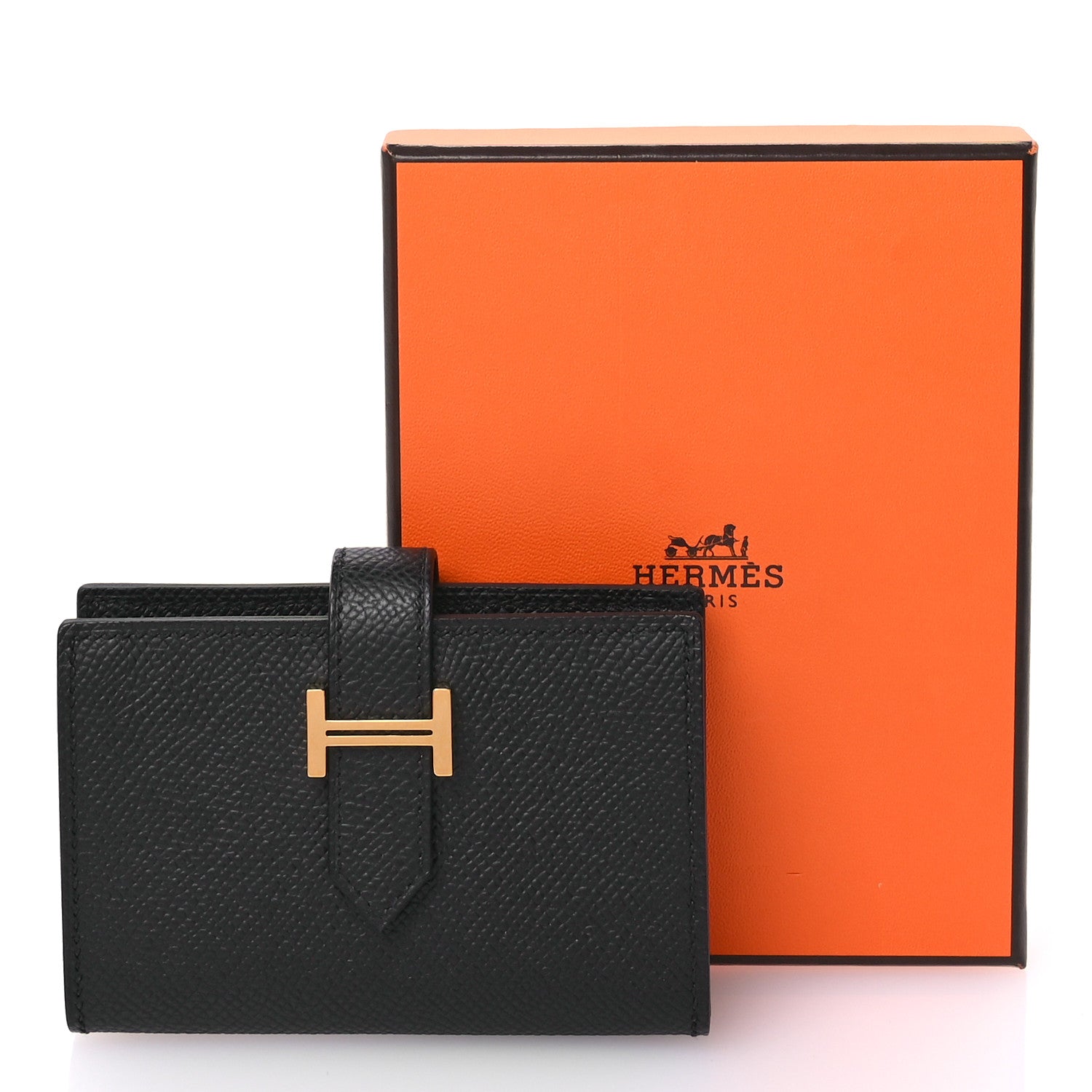 Hermes Epsom Mini Bearn Wallet Black 8 of 8