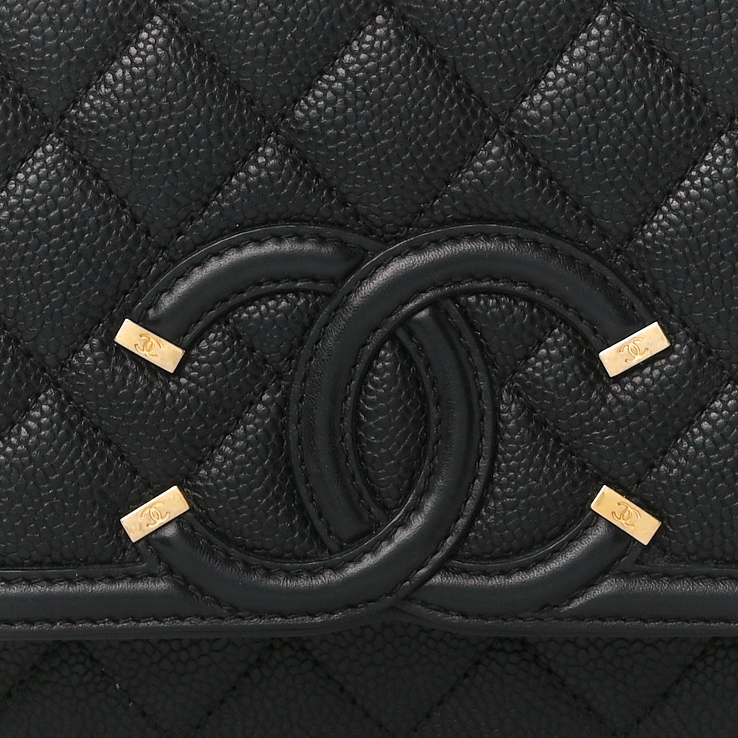Chanel Caviar Quilted Medium CC Filigree Flap Black 8 of 11