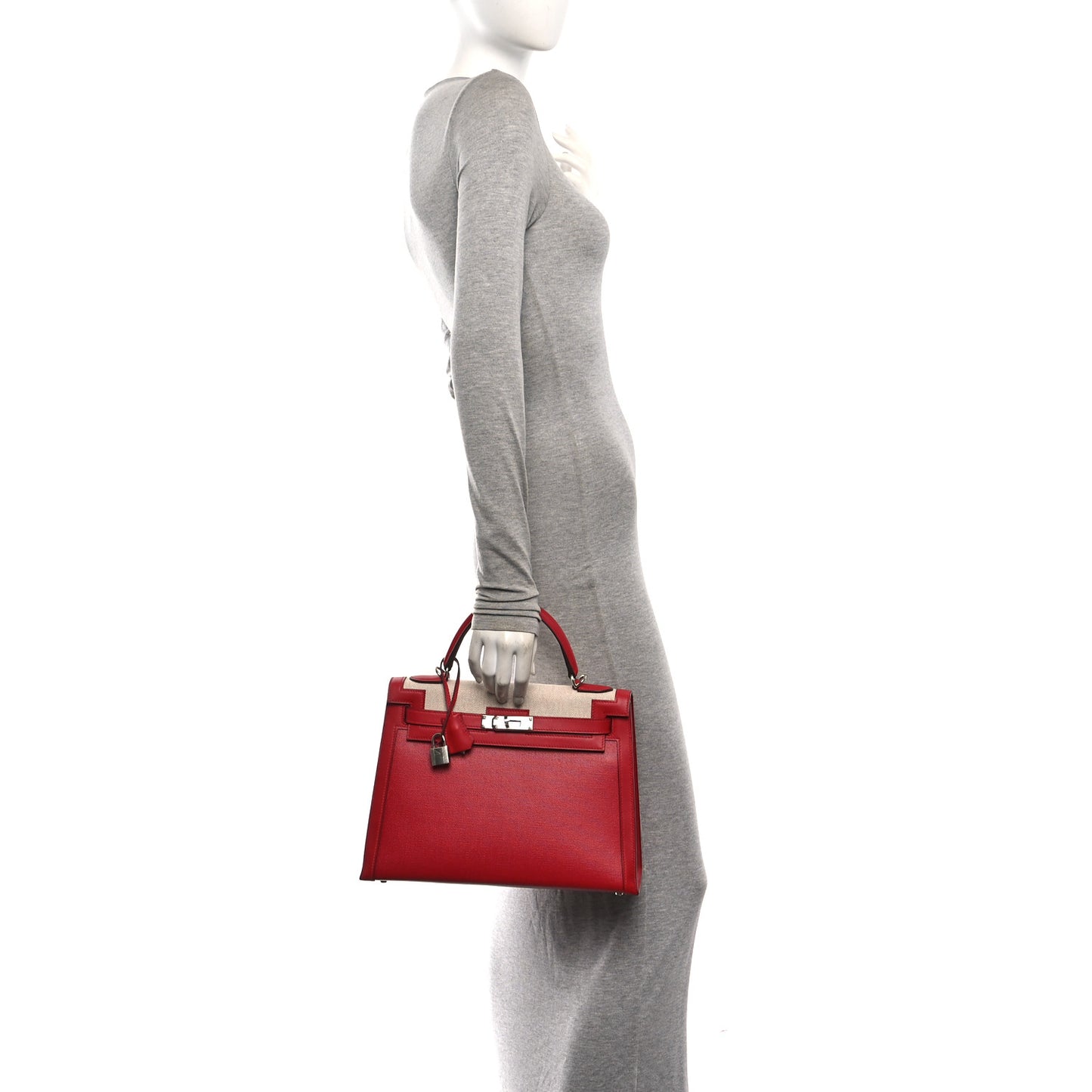 Berline Toile Swift Kelly Sellier 32 Rouge Piment Ecru Rouge Piment Ecru