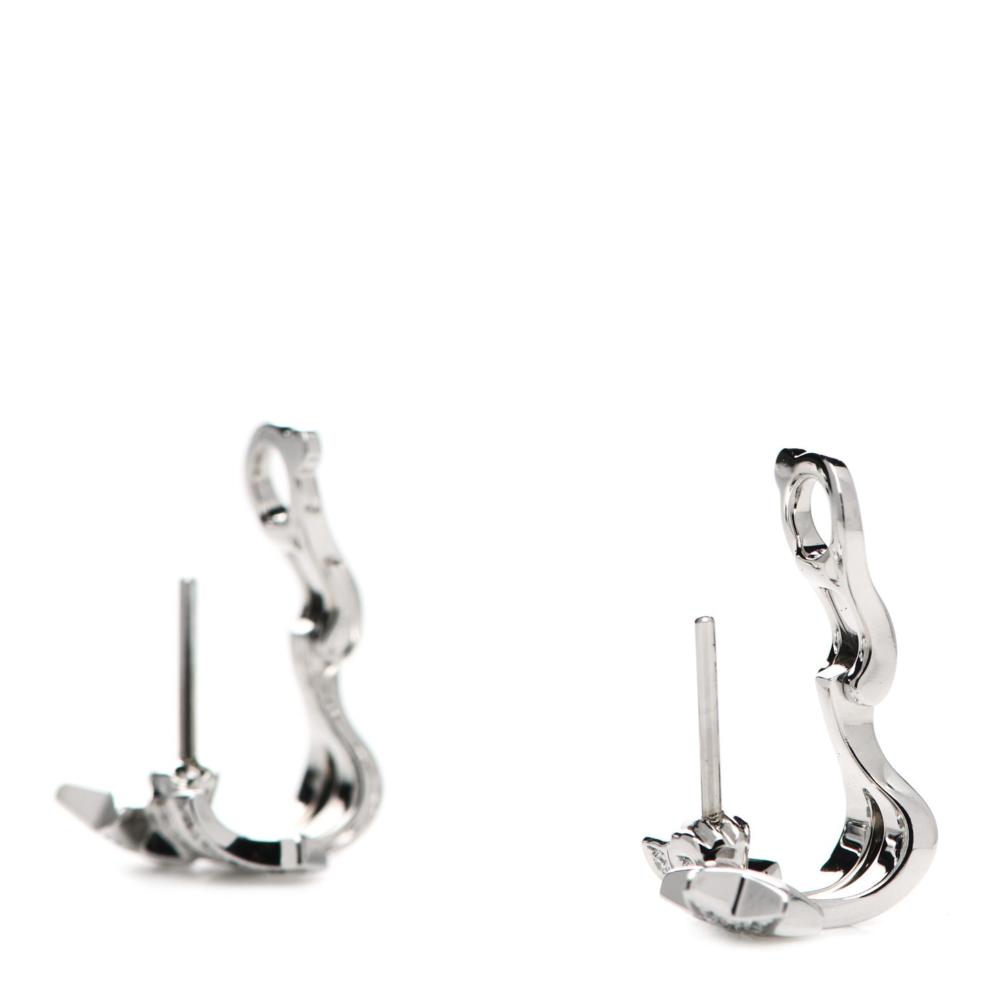 18K White Gold Diamond Etoile Filante Earrings