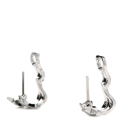 Chanel 18K White Gold Diamond Etoile Filante Earrings 3 of 5