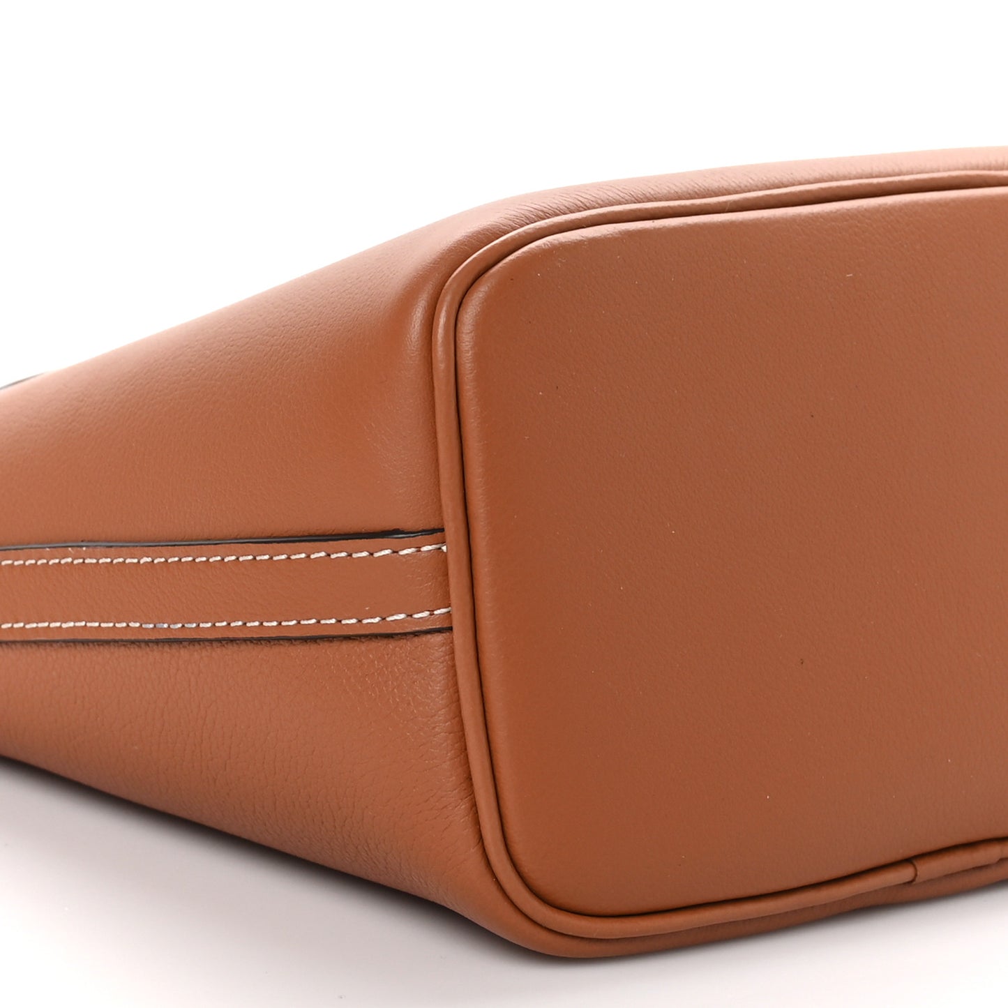 Calfskin Lock and Walk Bucket Cognac