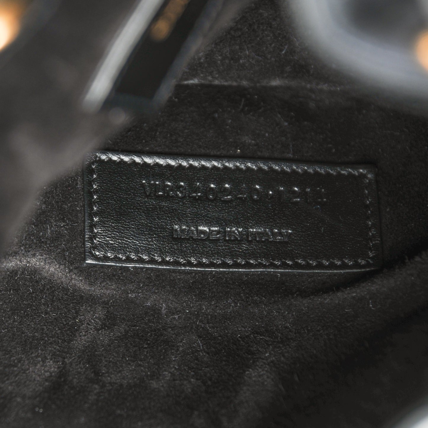 Calfskin Small Emmanuelle Bucket Bag Black