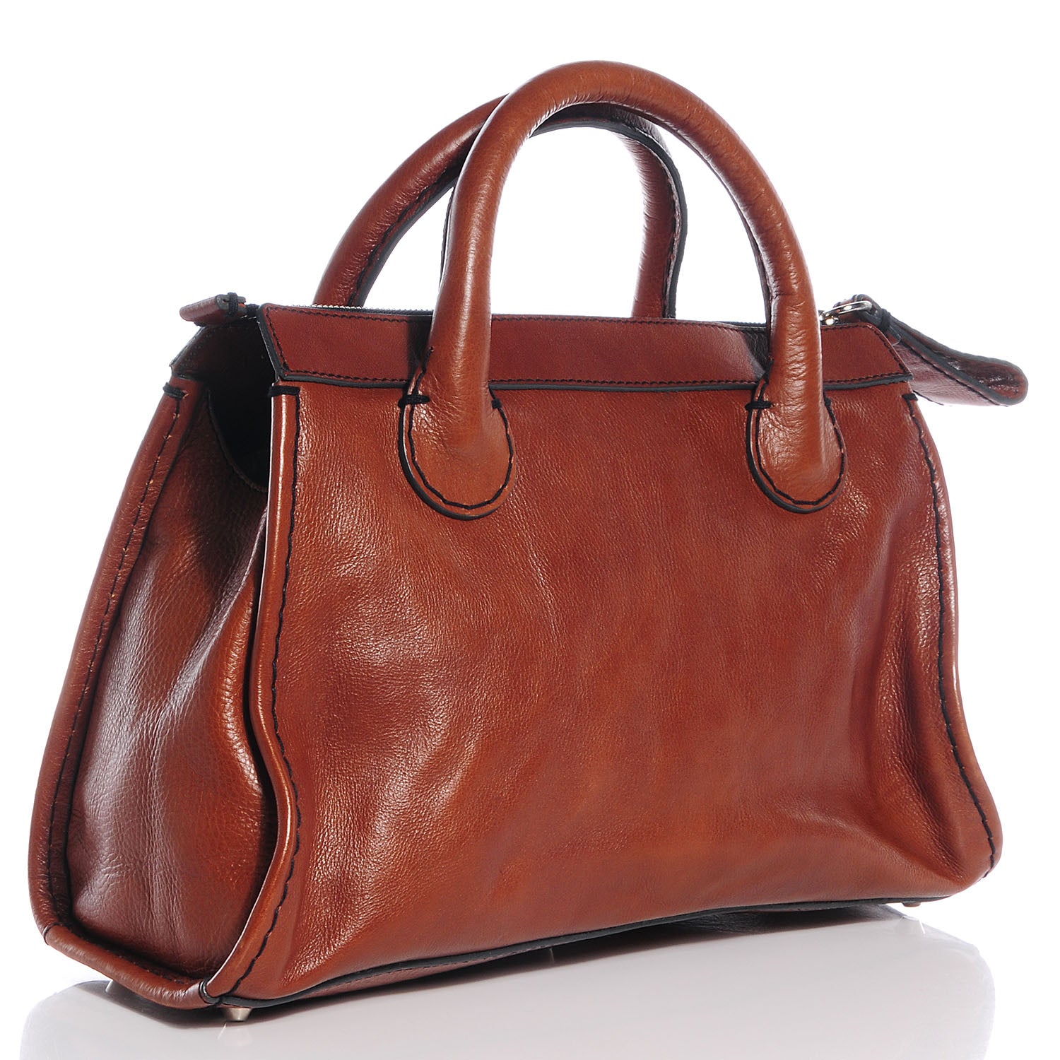 Chloe Leather Edith Satchel Muscade 3 of 10