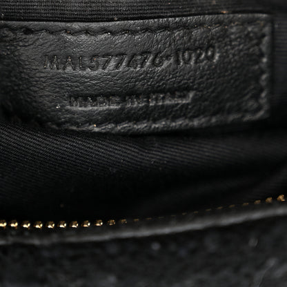 Saint Laurent Boucle Tweed Quilted Small Loulou Puffer Monogram Chain Satchel Black 7 of 12