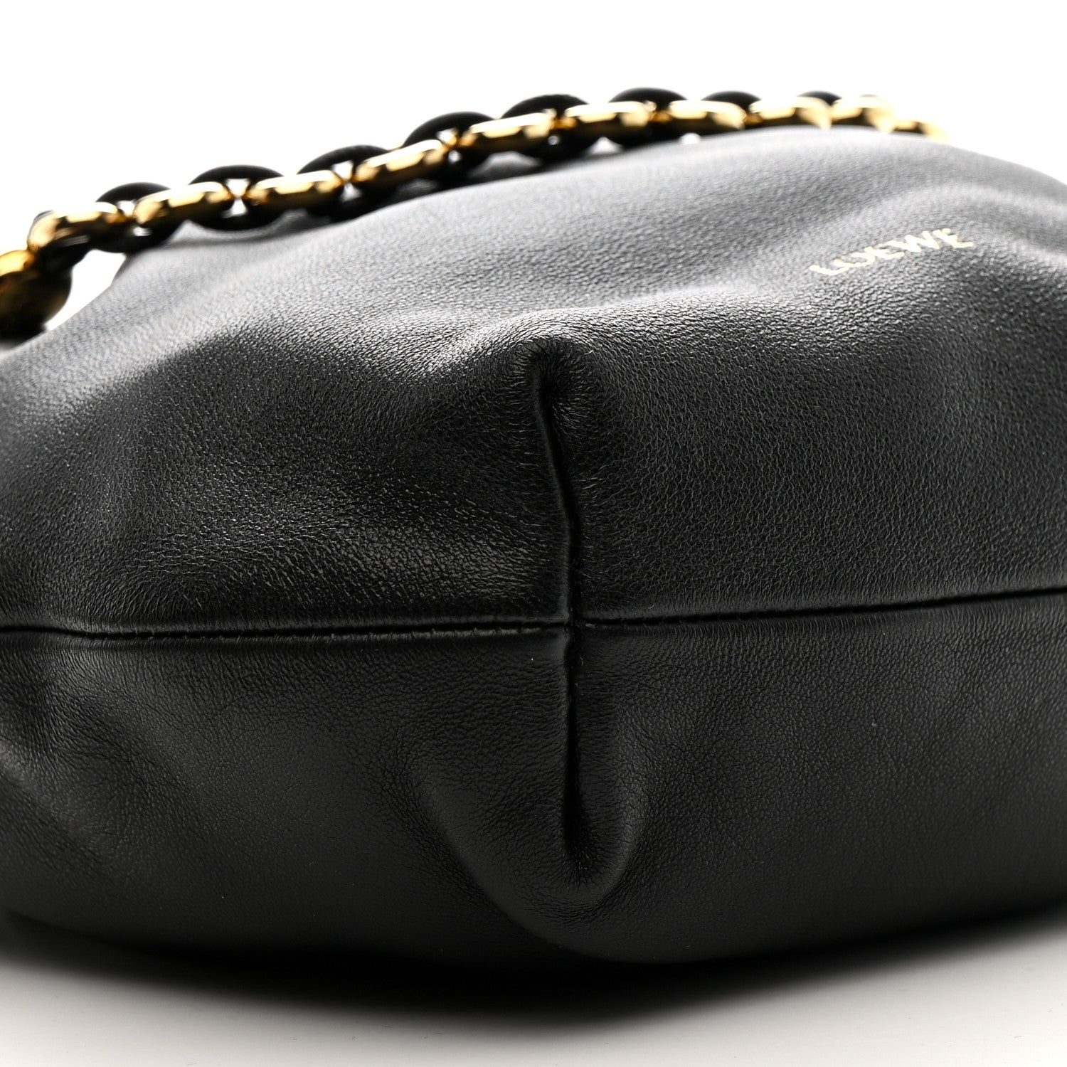 Loewe Mellow Nappa Donut Chain Mini Flamenco Knot Clutch Black 9 of 10