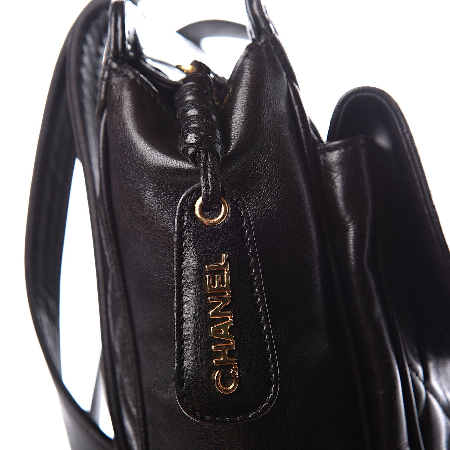 Chanel Lambskin Quilted CC Shoulder Bag Black 12 of 13