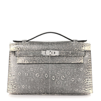 Hermes Lizard Kelly Pochette Clutch Ombre 1 of 9