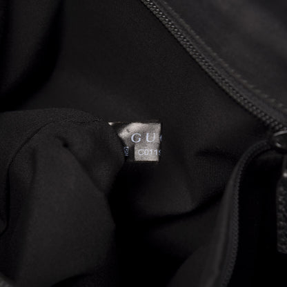 Gucci Denim Monogram Flat Messenger Bag Black 8 of 11