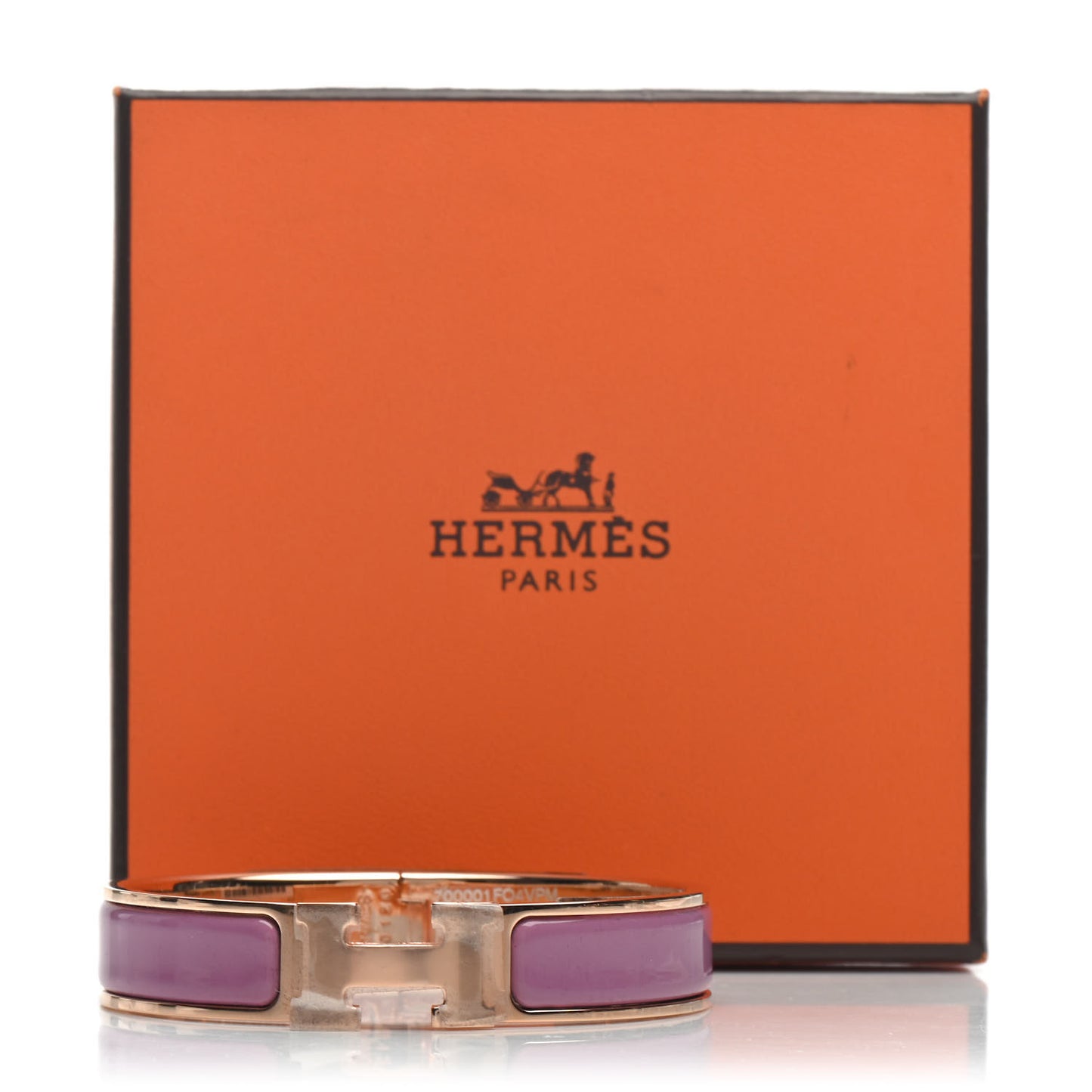 Enamel Narrow Clic Clac H Bracelet PM Rose Cendre