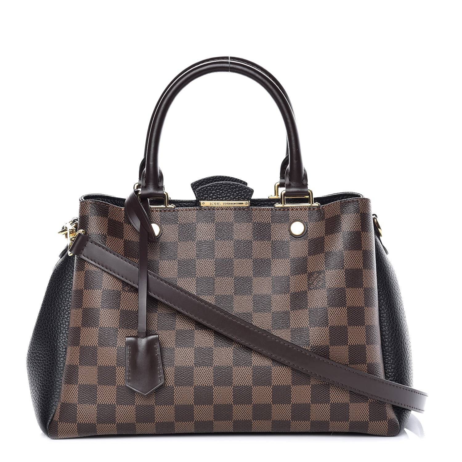 Louis Vuitton Damier Ebene Cuir Taurillon Brittany Black 1 of 13