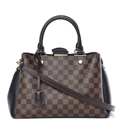 Louis Vuitton Damier Ebene Cuir Taurillon Brittany Black 1 of 13