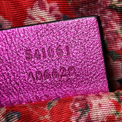 Gucci Laminated Nappa Trapuntata Small Zumi Shoulder Bag Fuxia 7 of 11