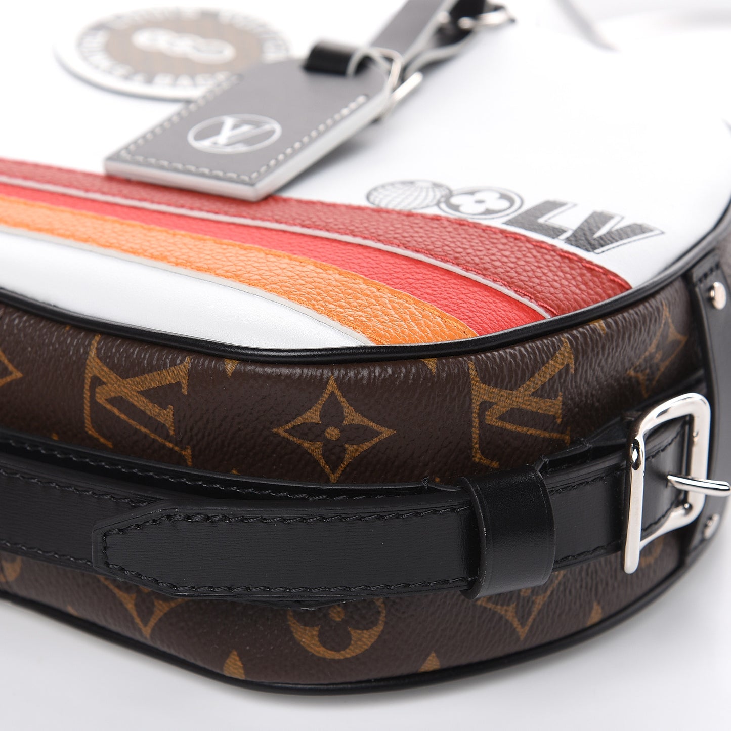 Calfskin Monogram LV Airline Boite Chapeau Souple White