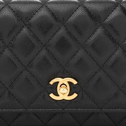Chanel Caviar Quilted Twist Your Buttons Wallet On Chain WOC Black 9 of 13