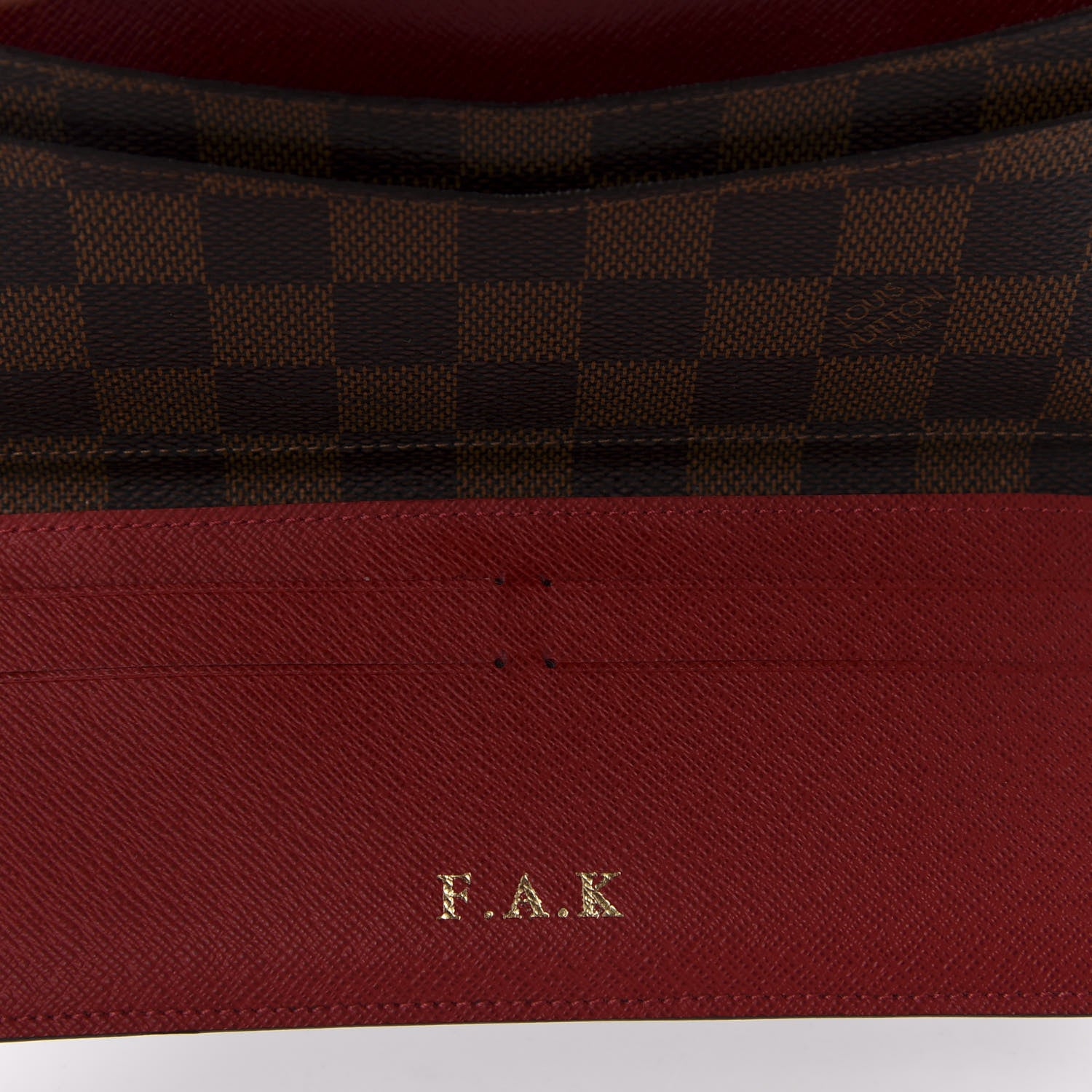 Louis Vuitton Damier Ebene Josephine Wallet Red 6 of 12