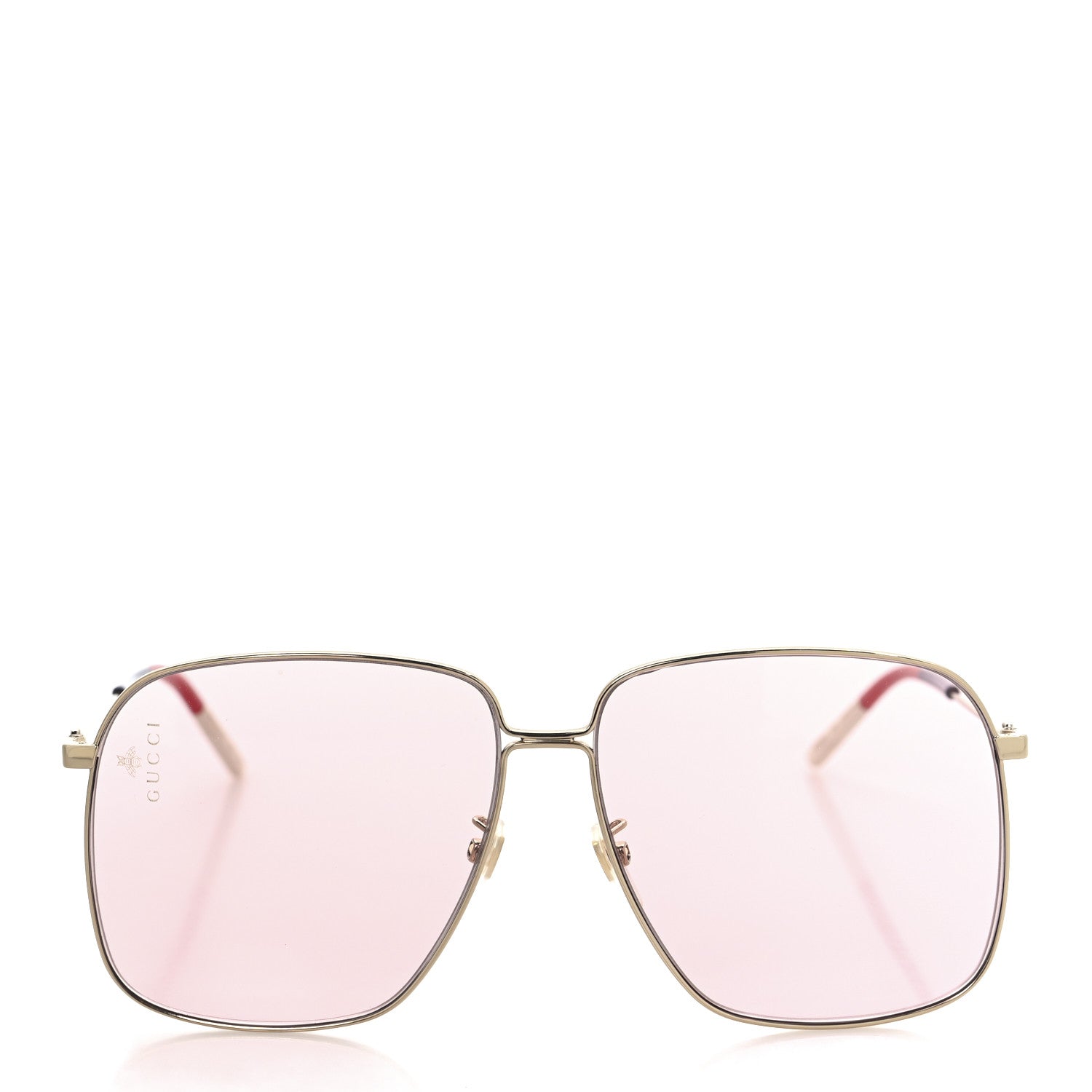 Gucci Rectangular Frame Interlocking G Sunglasses GG0394S Pink 2 of 7