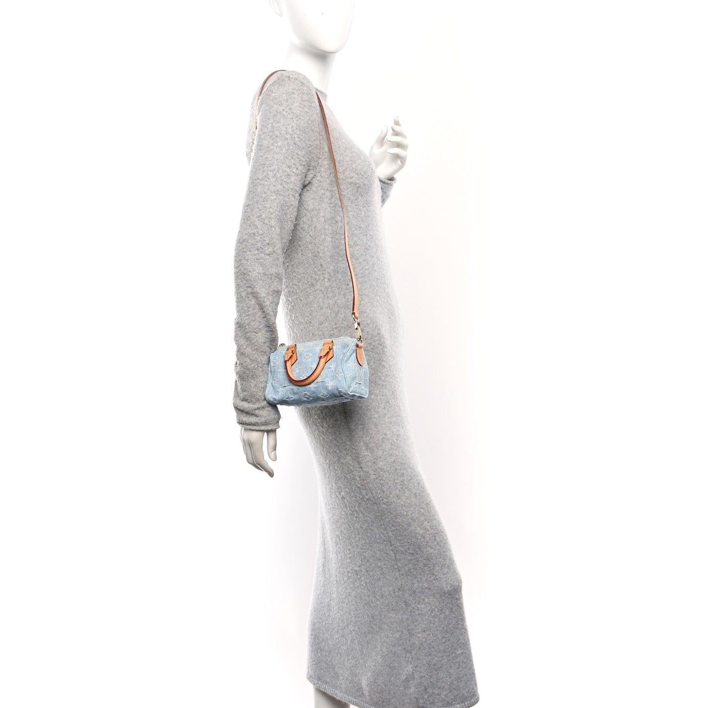 Monogram Denim Nano Speedy Sky Blue