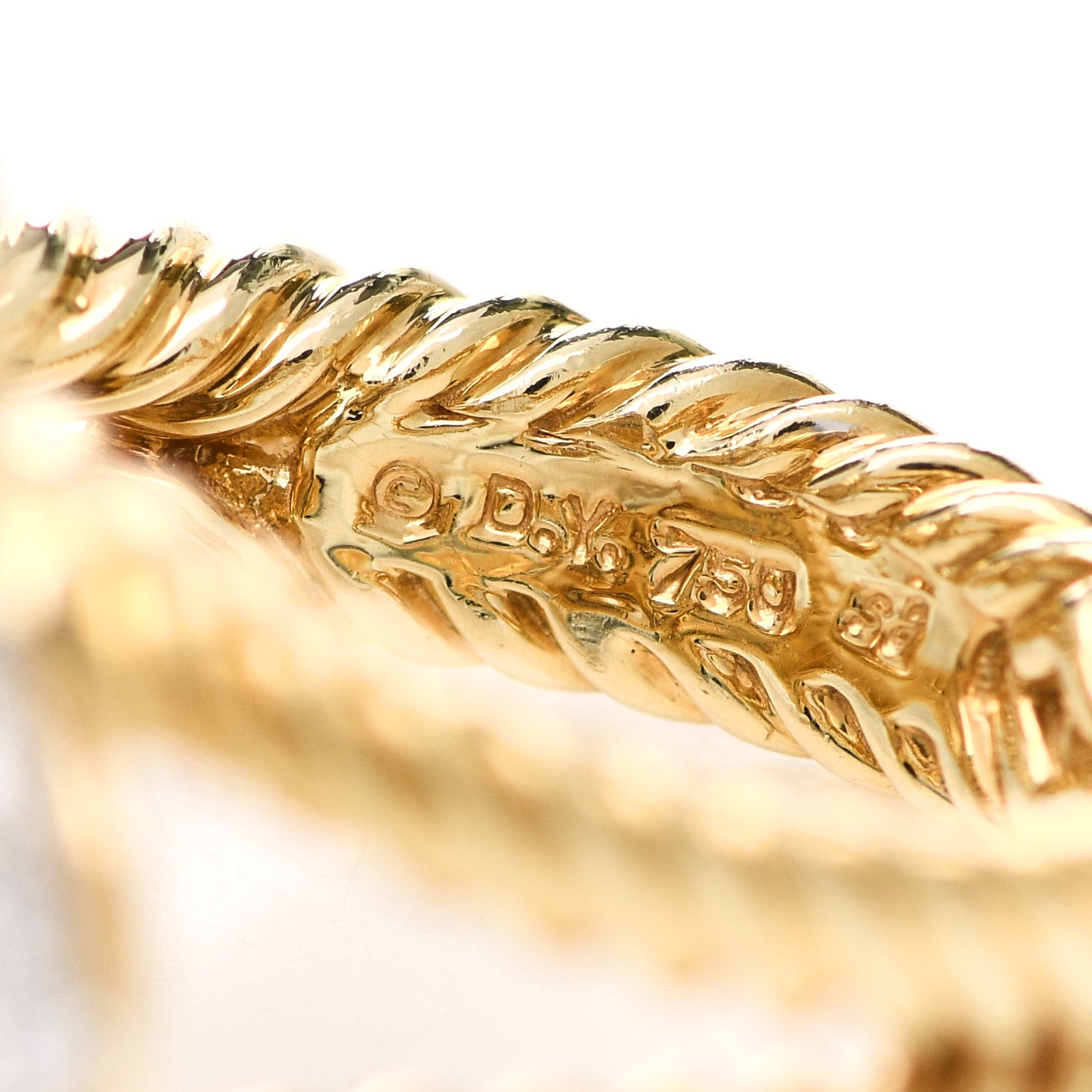 18K Yellow Gold Diamond Pave 23mm Quatrefoil Ring 52 6
