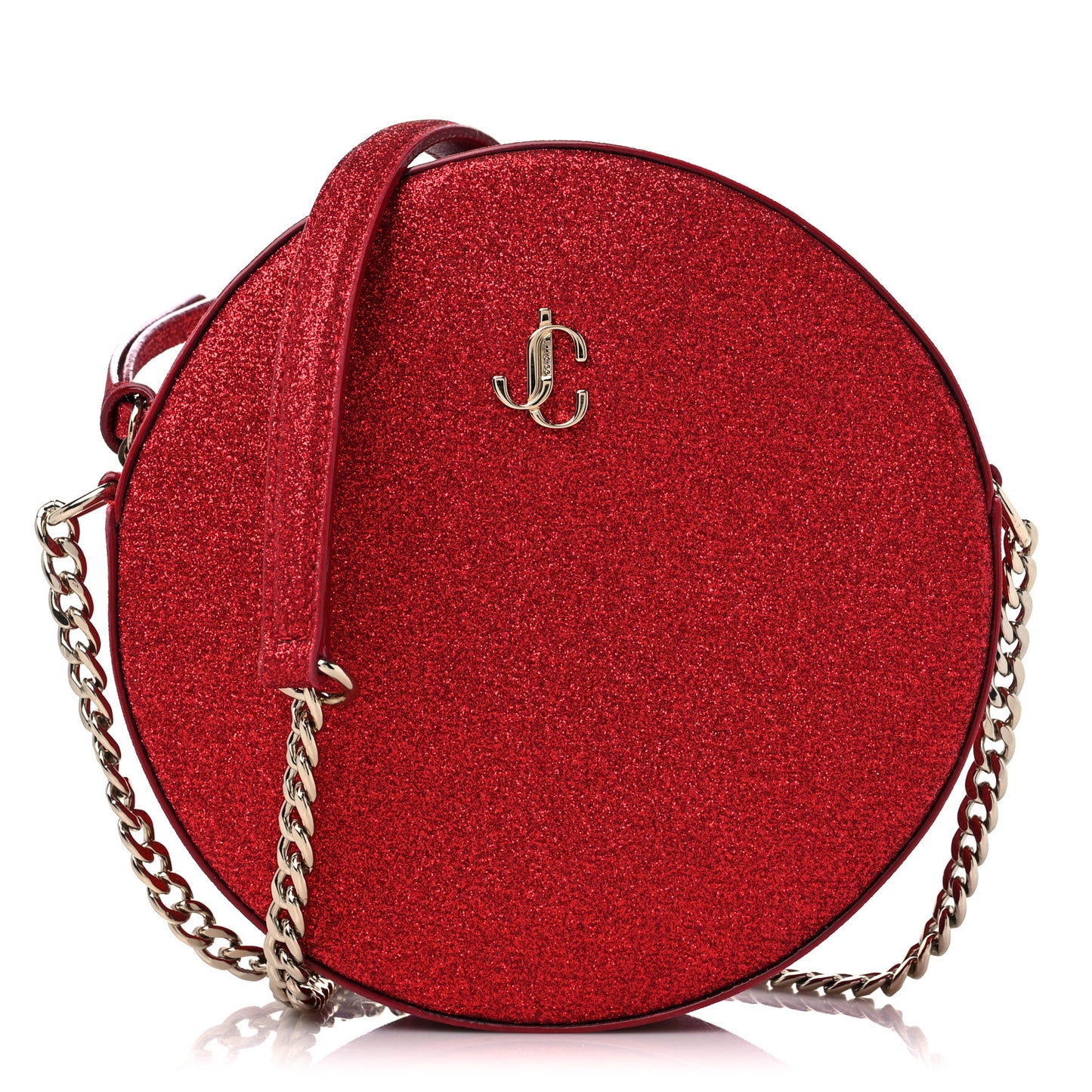 Glitter Round Crossbody Red