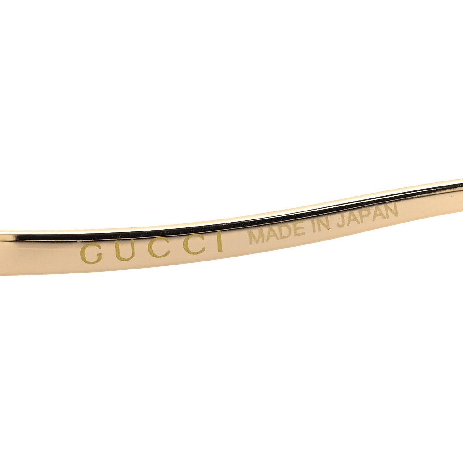 Gucci Acetate Metal Rimless Square Sunglasses GG0355S Gold 5 of 8