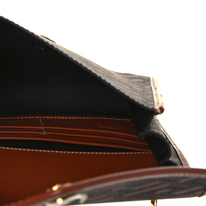 Versace Coated Canvas La Greca Signature Wallet On Chain Black Caramel 5 of 14