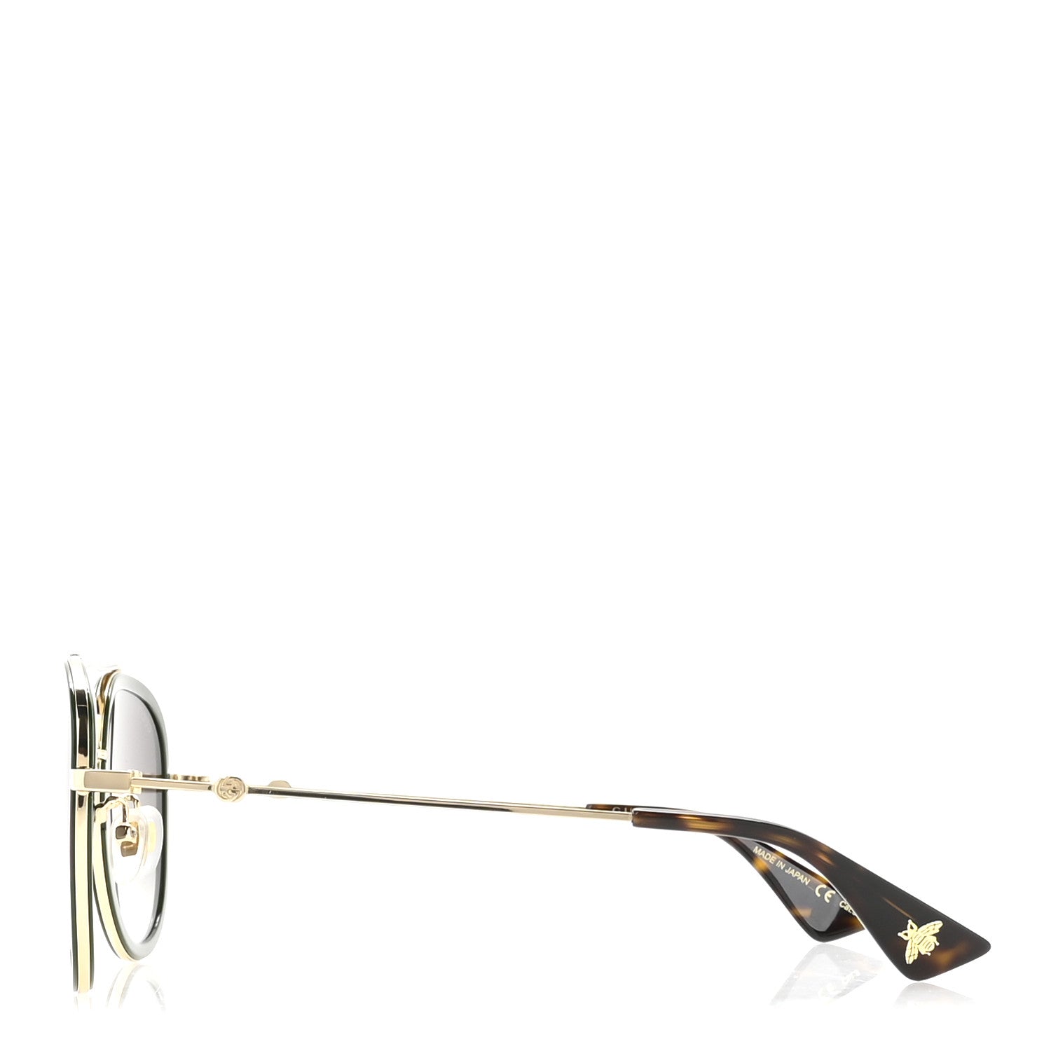 Gucci Metal Web Aviator Sunglasses GG0062S Green Red 3 of 8