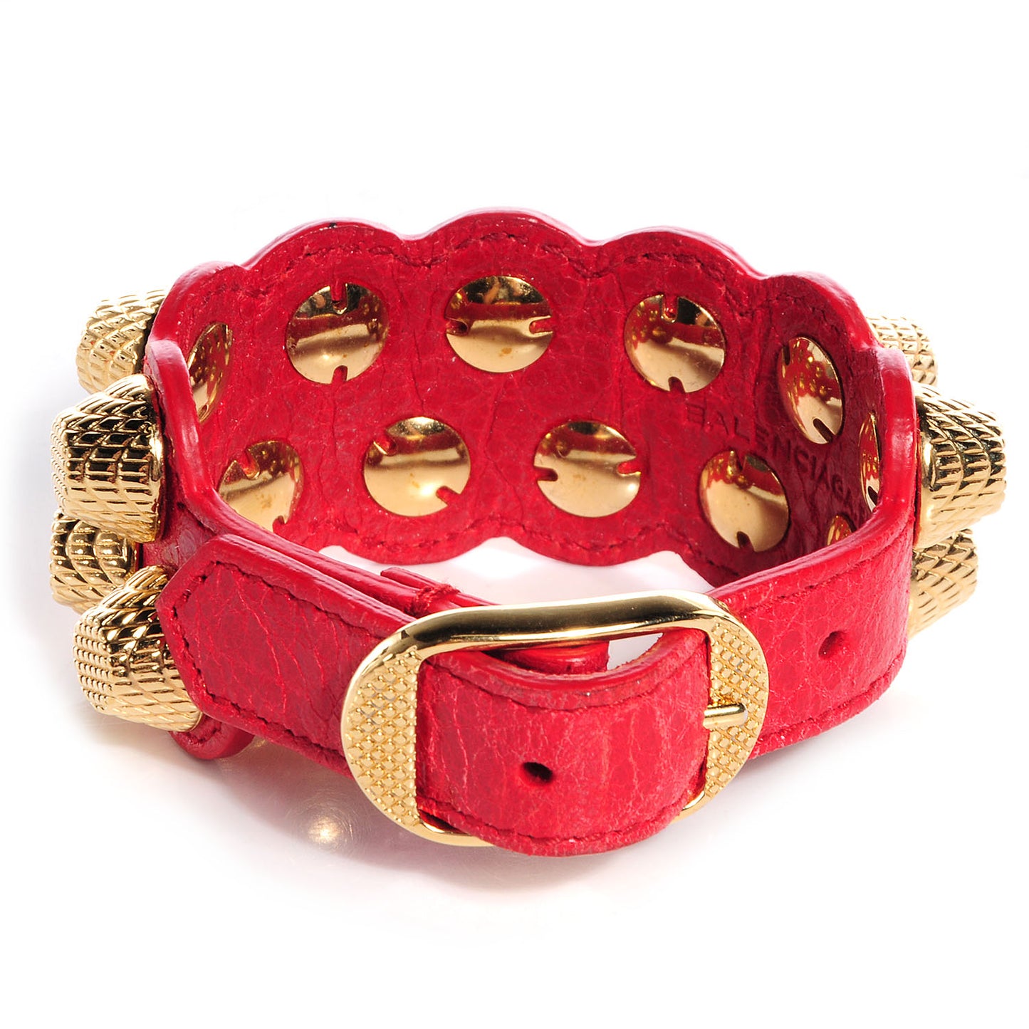 Agneau Arena Giant Gold Bracelet Rouge Cardinal