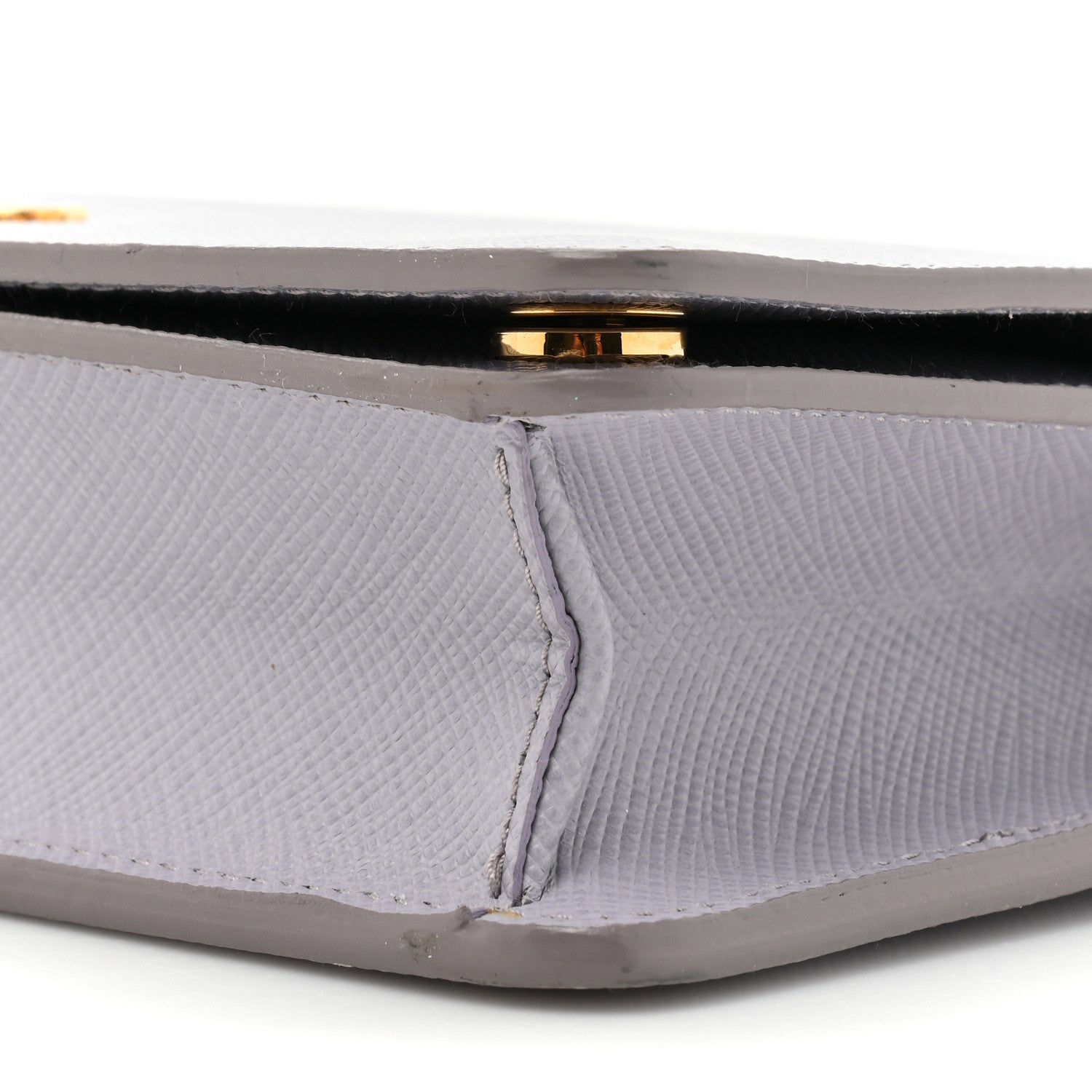 Prada Saffiano Metal Chain Wallet Glicine 7 of 11