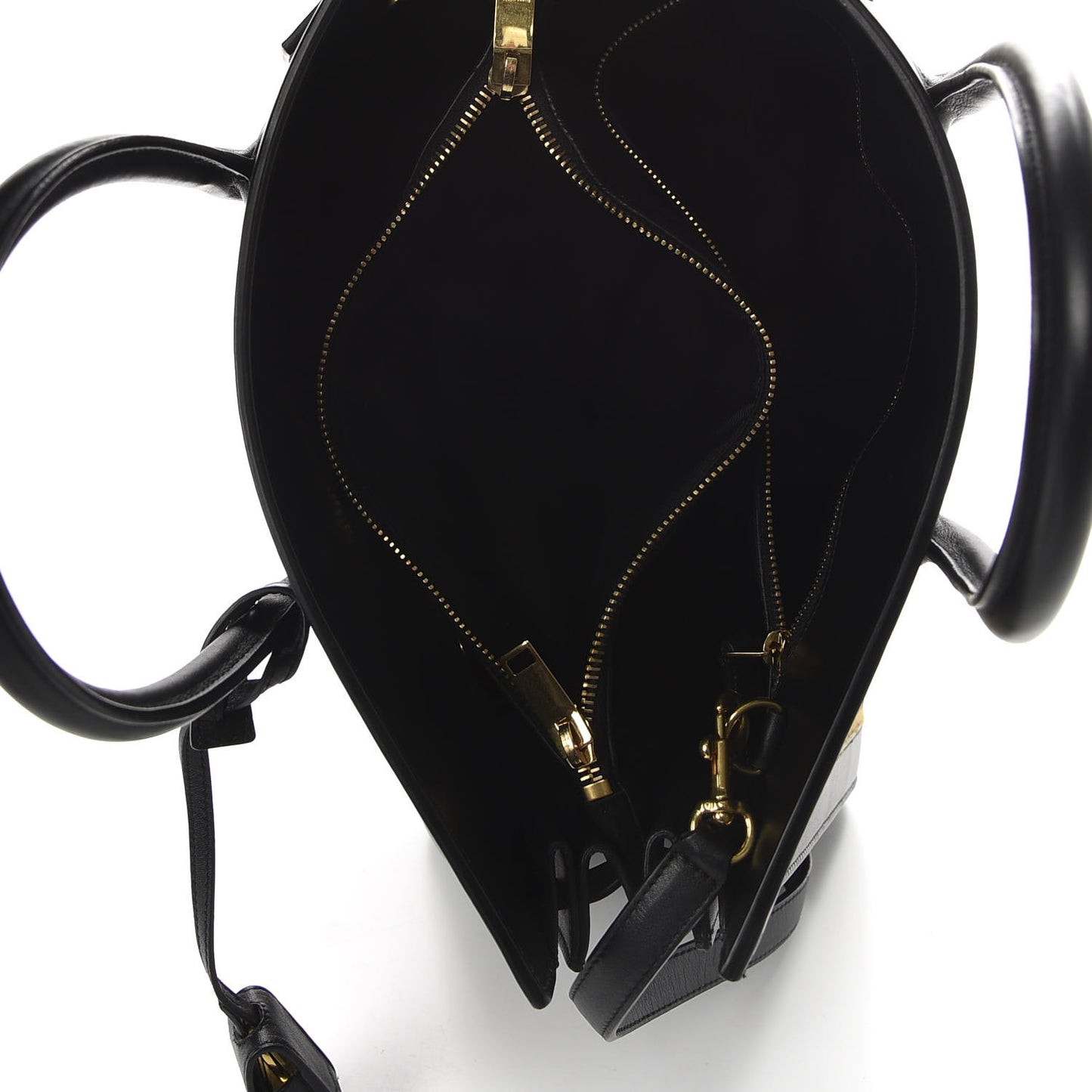 Calf Hair Leopard Print Small Sac De Jour Black