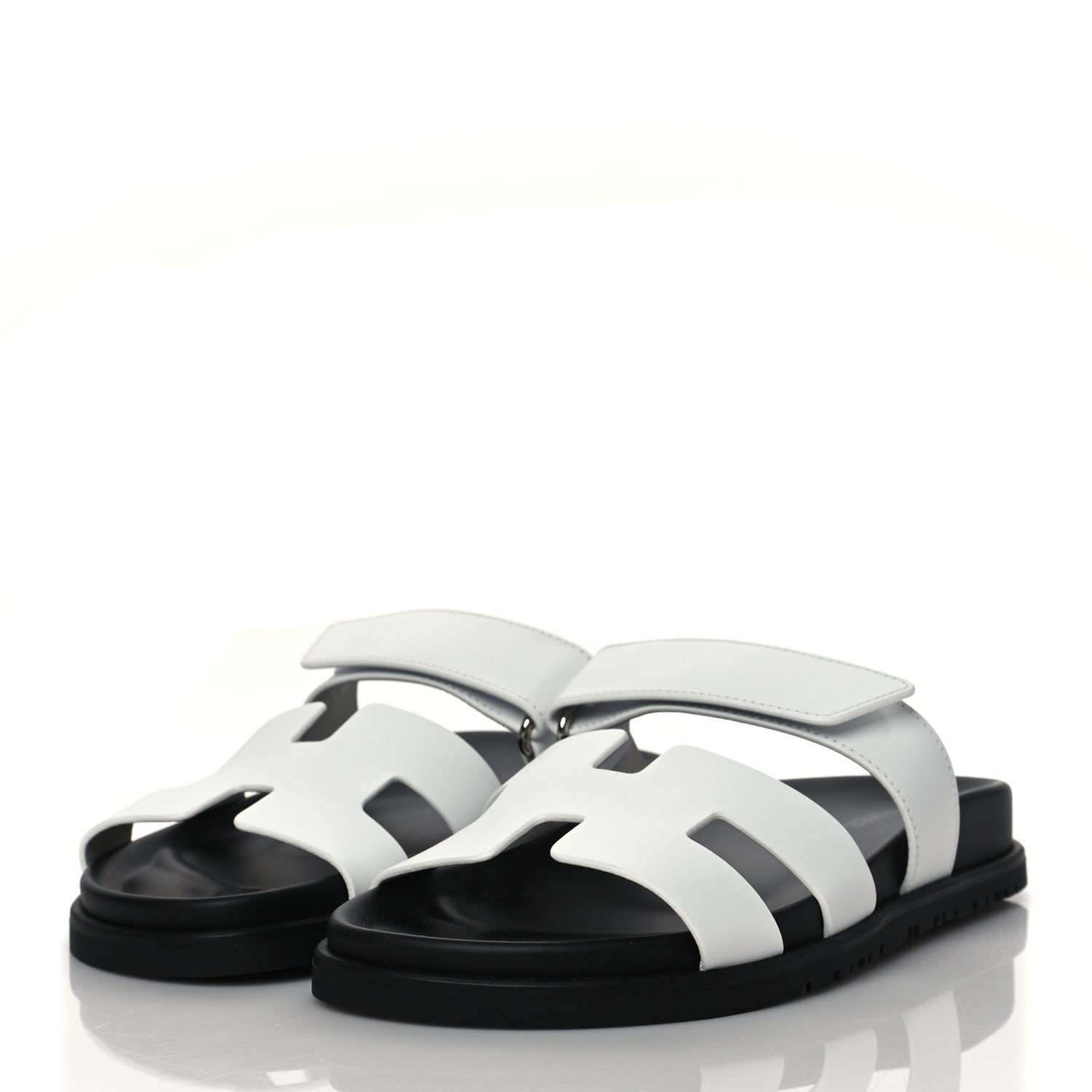 Hermes Calfskin Womens Chypre Sandals 36 White 3 of 9